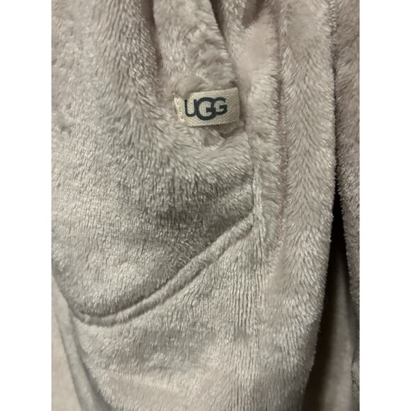 UGG Miranda Women's M Fleece Plush 2 Pocket Belted Cream Cozy Bath Robe - Picture 2 of 9